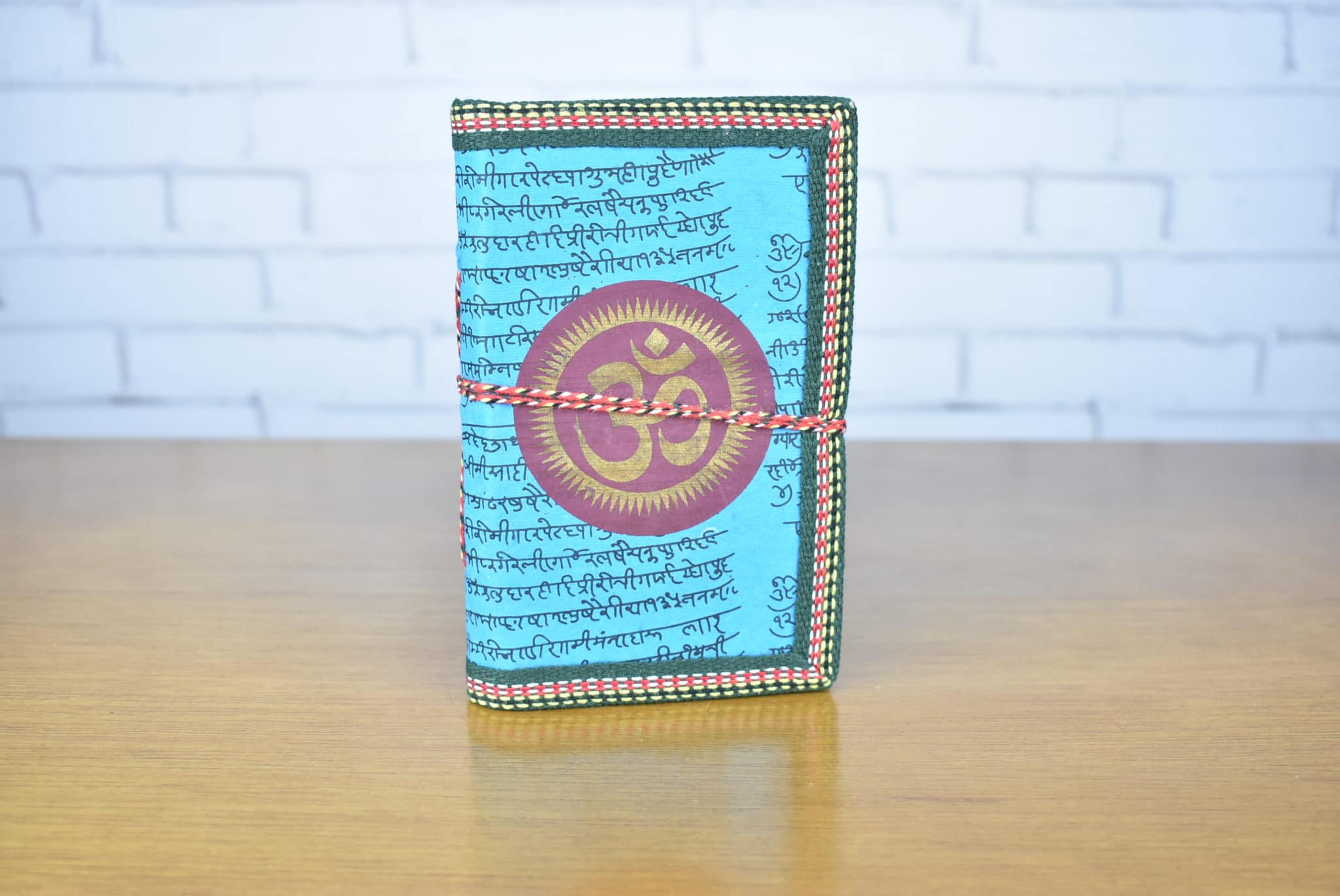 Caderno indiano artesanal - estampa de Om
