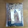 Sari indiano de seda com estampa de arabescos tons terrosos