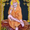 Painel grande clássico hindu de Sai Baba de Shirdi