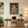 Painel grande clássico de deidade hindu paisagem - Hanuman