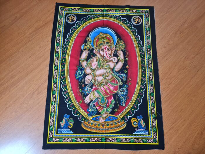 panô de deidade Ganesha com lantejoulas colorido para decorar