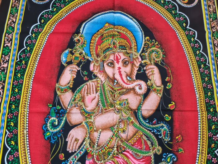 Painel grande clássico de deidade hindu Ganesha VII