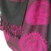Echarpe indiana dupla face algodão com viscose estampa de OM Pink