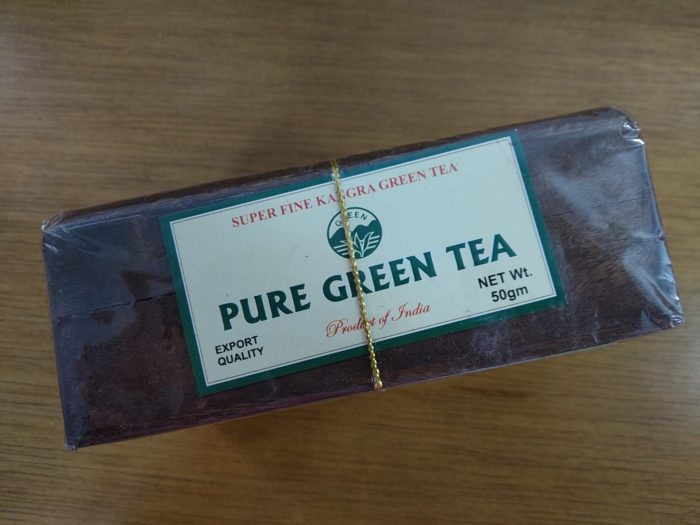 Pure Green Tea com caixa decorativa de madeira entalhada
