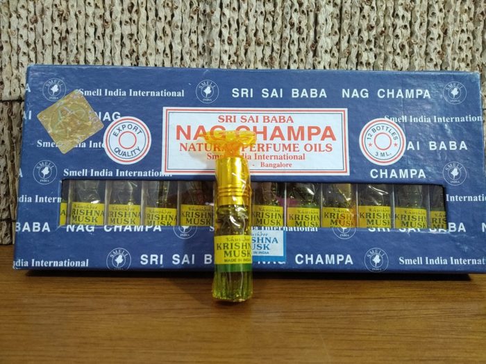 Óleo essência perfumada Nag Champa - aroma Krishna Musk (3ml)
