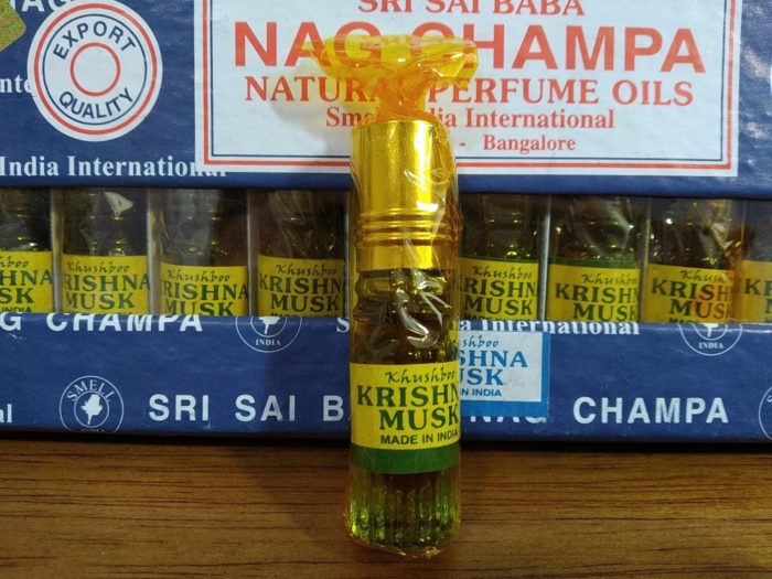 Óleo essência perfumada Nag Champa - aroma Krishna Musk (3ml)