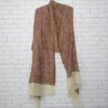 Pashimina indiana de cashmere - estampado em tons terrosos