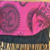 Echarpe indiana dupla face algodão com viscose estampa de OM Pink