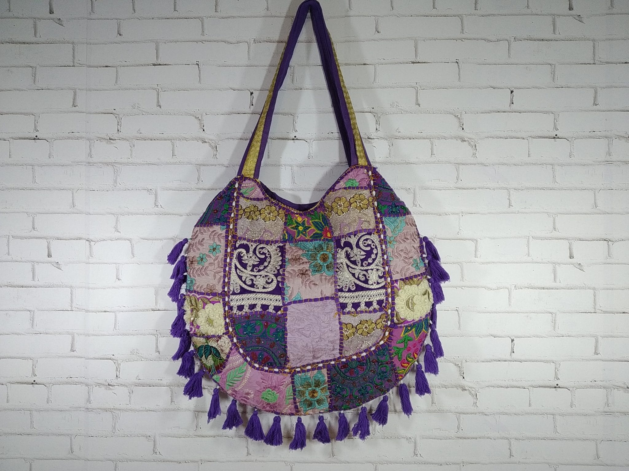 bolsa banjara indiana lilás