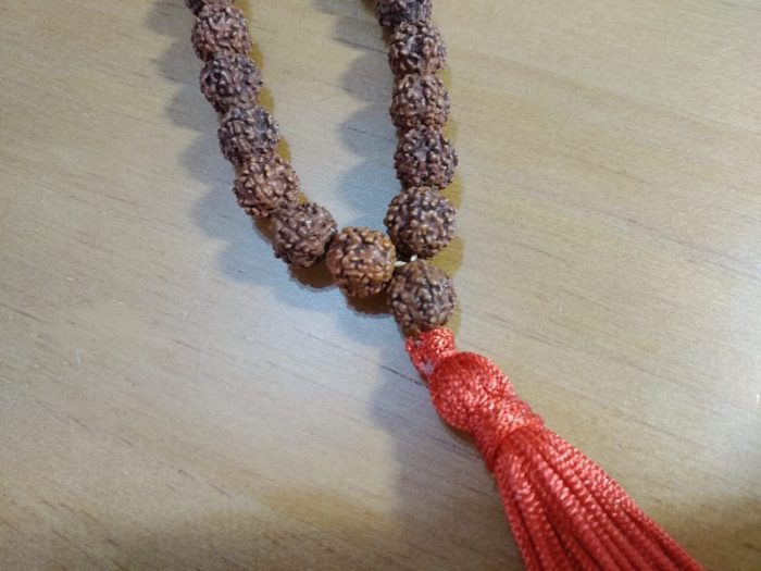 Japamala de 108 contas de Rudraksha (8mm)