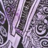 Panô indiano de algodão solteiro estampa de yantra com Om roxo