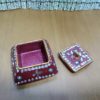 Potinho indiano rosa artesanal para guardar kumkum