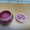Pó de kumkum 10g com potinho indiano rosa artesanal para guardar