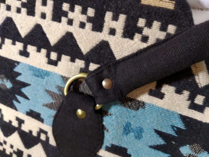 Bolsa indiana grande para viagem com tecido em lona de algodão estampa étnica