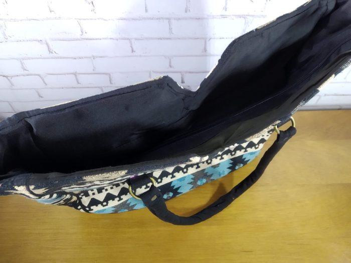 Bolsa indiana grande para viagem com tecido em lona de algodão estampa étnica
