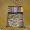 Bolsinha indiana de tecido com alça estampa mandala marrom