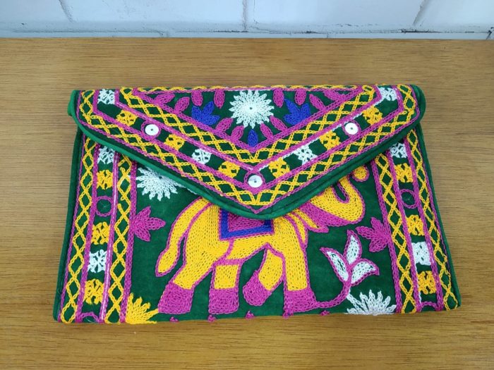 clutch indiana bordada elefante