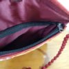 Bolsa indiana clutch de veludo vinho toda bordada estampa elefante