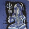 Painel de tecido clássico de deidade hindu Shiva 55x40cm