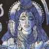 Painel de tecido clássico de deidade hindu Shiva 55x40cm