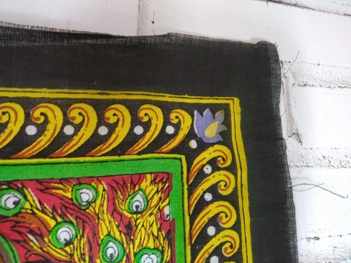 Painel de tecido clássico de deidade hindu Saraswati 55x40cm