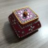 Potinho indiano rosa artesanal para guardar kumkum