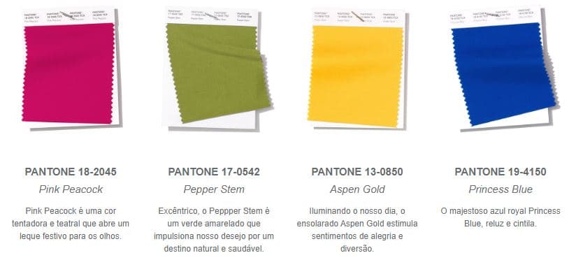 cores da primavera verao 2019
