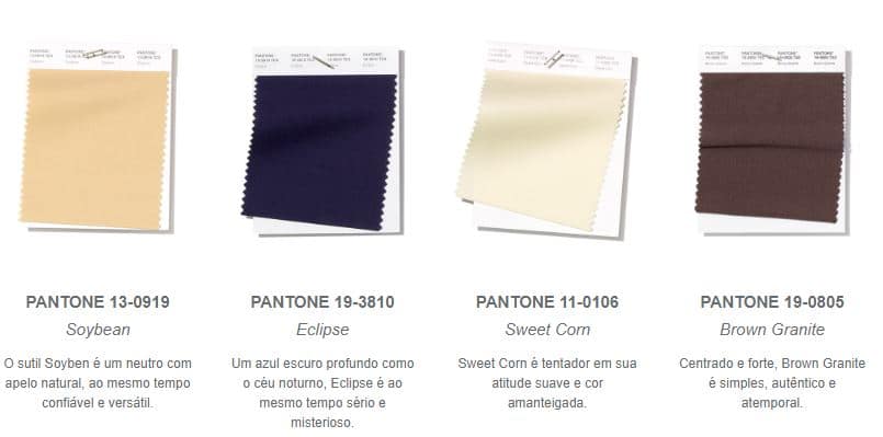 Sobre a paleta de cores clássicas Primavera/Verão 2019 Sempre haverá necessidade de estrutura na moda. Os clássicos desta temporada funcionam bem por conta própria, mas também servem como base para contrastes de cores distintas.