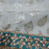 IMG_20190619_163503 Sari indiano luxo da marca Surya Saree verde água e dourado floral