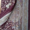 Sari indiano de crepe de seda com pontos de luz marrom