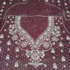 Sari indiano de crepe de seda com pontos de luz marrom