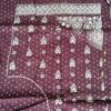 Sari indiano de crepe de seda com pontos de luz marrom