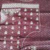 Sari indiano de crepe de seda com pontos de luz marrom