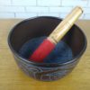 Tigela tibetana ou sino tibetano com 4 ligas de metal 15 cm de Buda