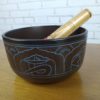 Tigela tibetana ou sino tibetano com 4 ligas de metal 15 cm de Buda