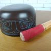 Tigela tibetana ou sino tibetano com 4 ligas de metal 15 cm de Buda