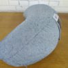 Zafu almofada para meditação cor azul com detalhe de fita indiana slim