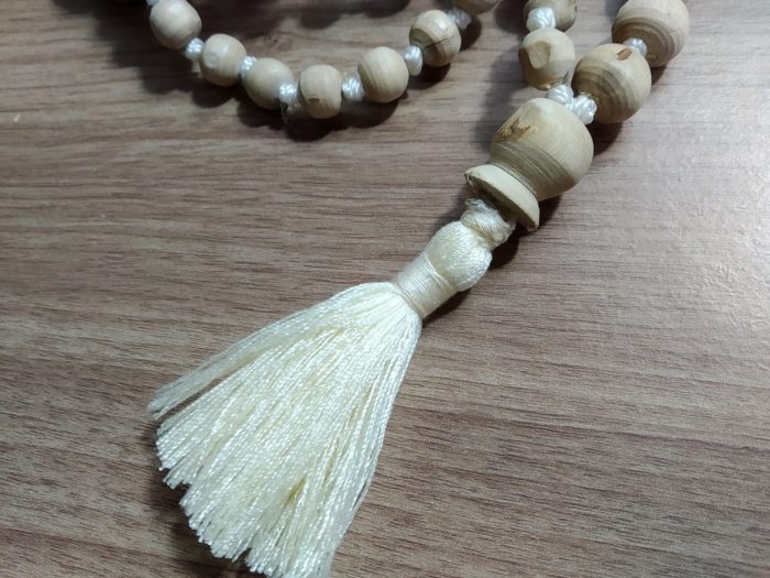 Japamala indiano de 108 contas de Tulasi 10mm