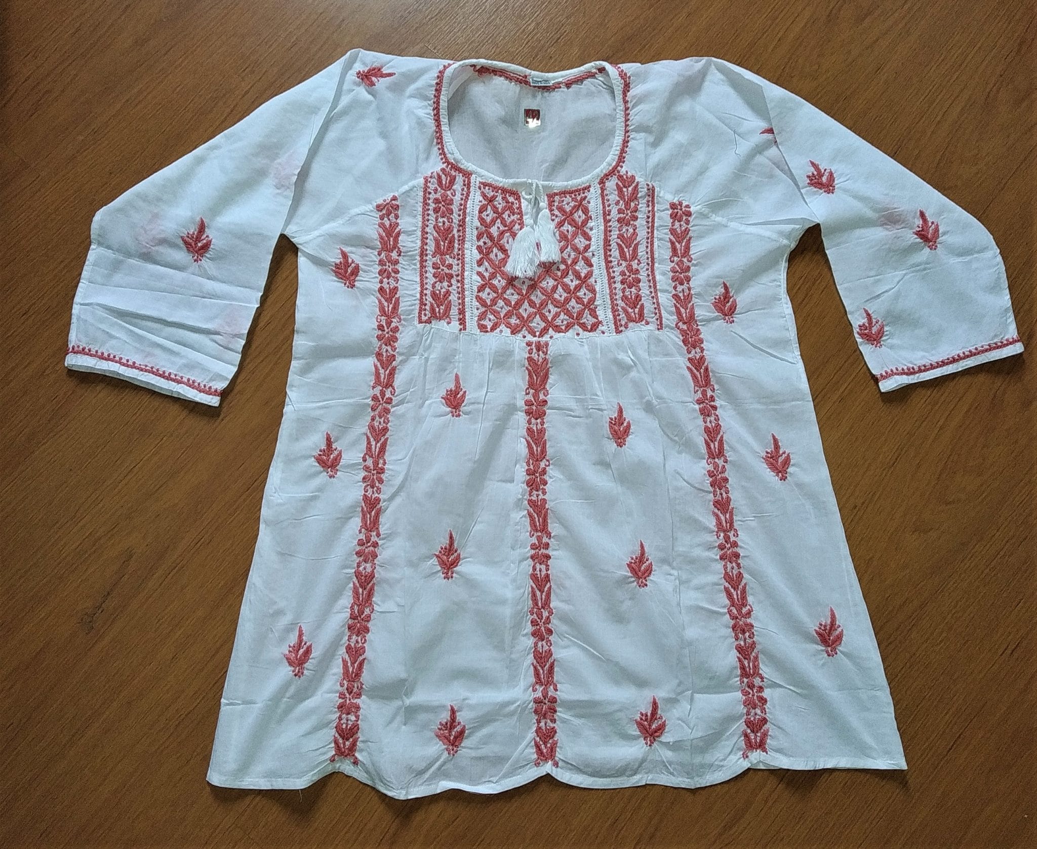 bata indiana de algodão