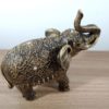 Elefante design indiano em pintura dourada retrô com strass 21cm