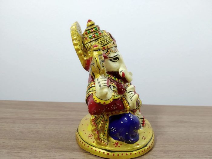 Estátua de Ganesha com técnica cloisonné 10cm