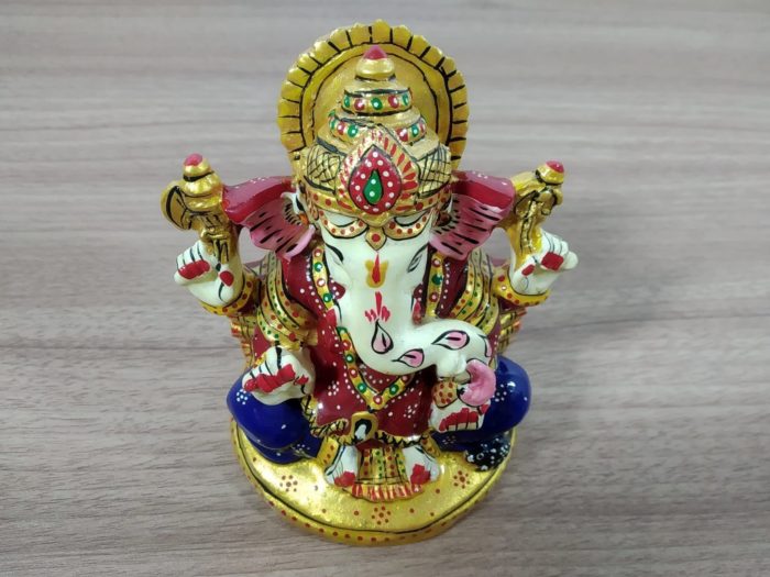 Estátua de Ganesha com técnica cloisonné 10cm