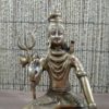 Estátua do Deus Shiva de bronze em pose de lótus 20cm