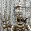 Estátua do Deus Shiva de bronze em pose de lótus 20cm