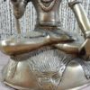 Estátua do Deus Shiva de bronze em pose de lótus 20cm