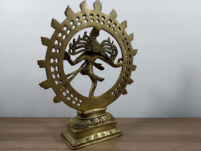 Estátua do Deus Shiva Nataraja em brass 23cm