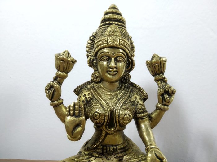 Estátua indiana da Deusa Lakshmi 16cm