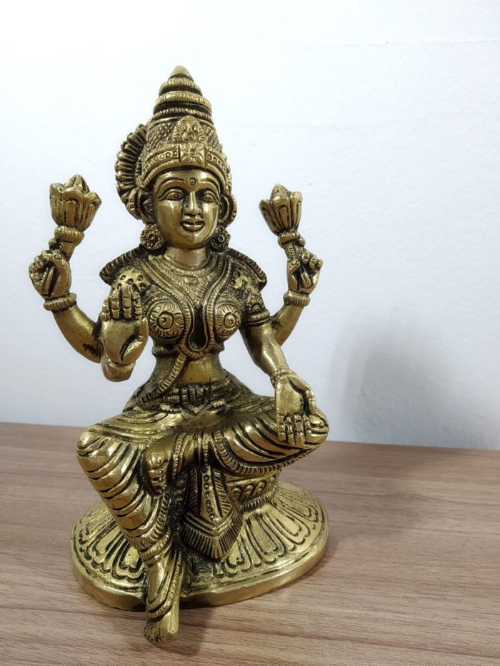 Estátua indiana da Deusa Lakshmi 16cm