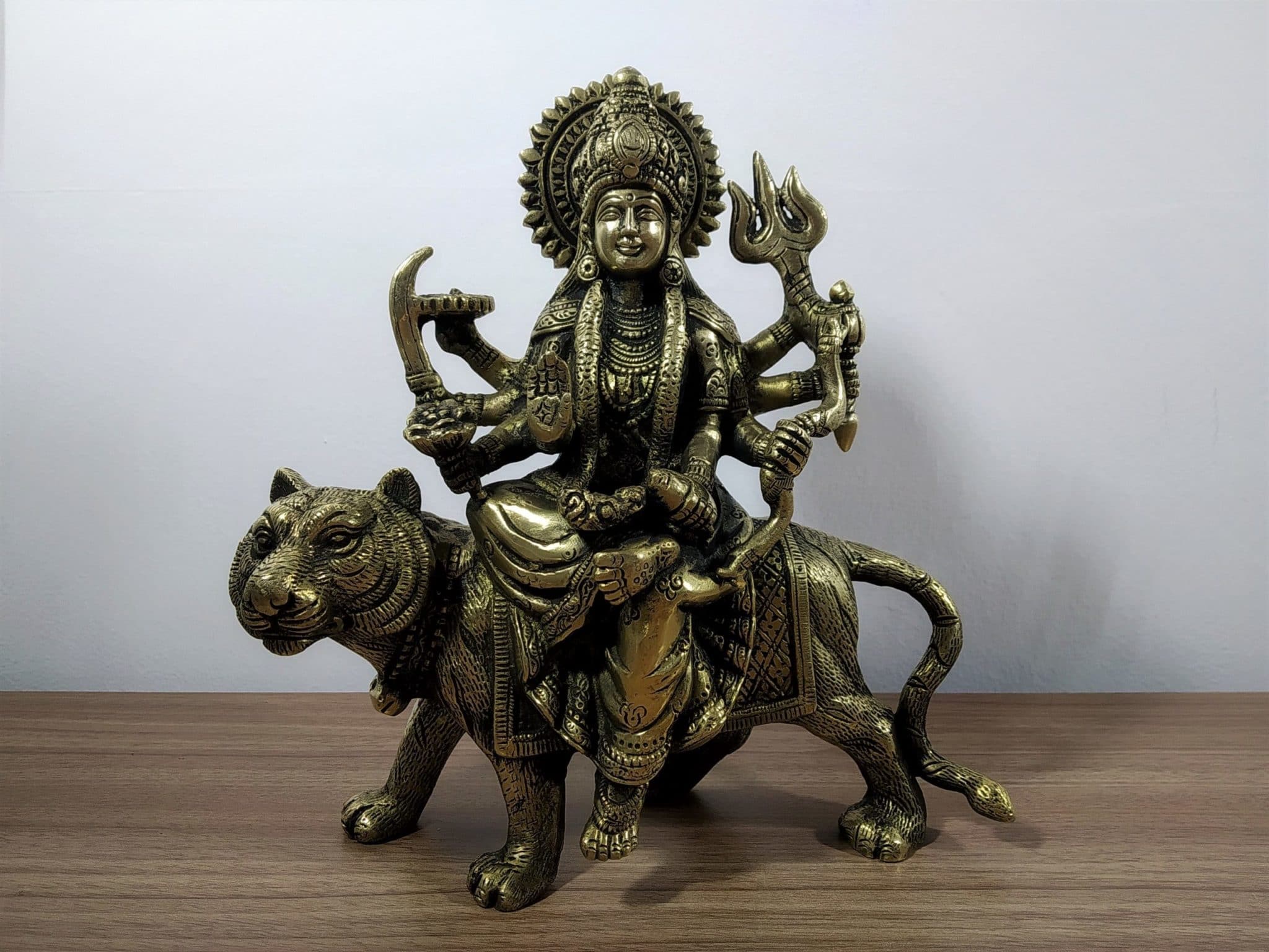 deusa durga em bronze