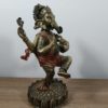 Estátua de Ganesha dançarino em resina pintada a mão 20cm